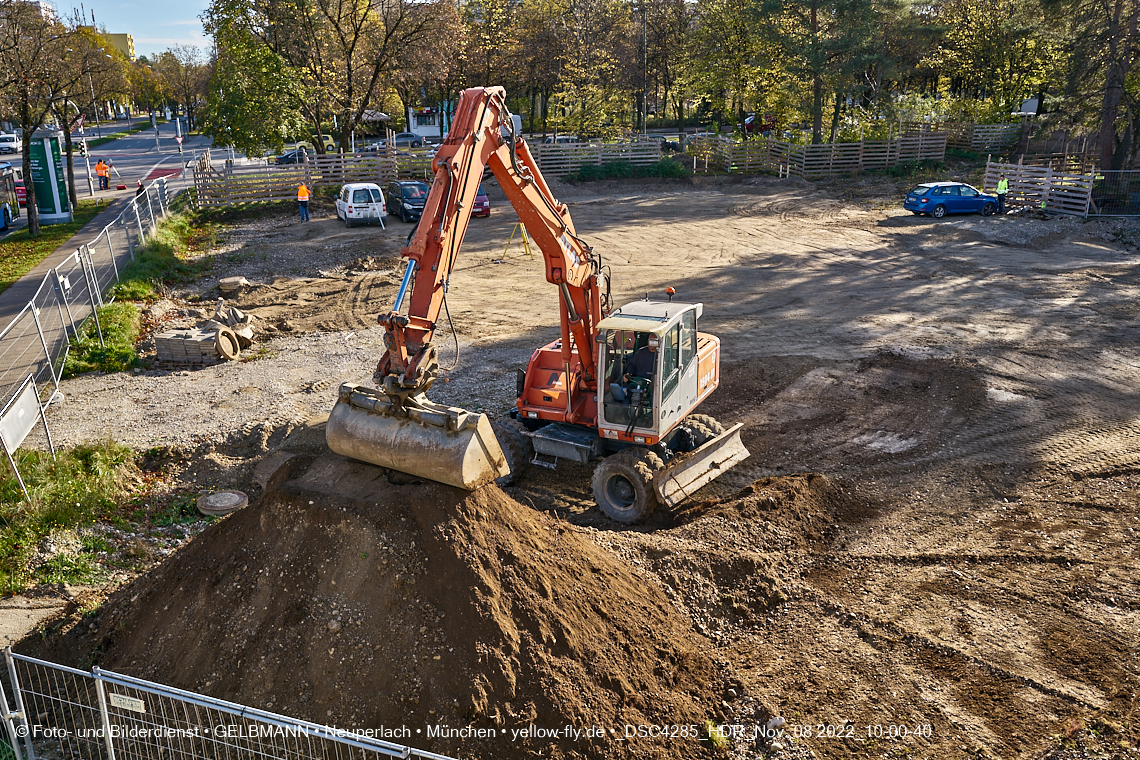 08.11.2022 - Baustelle an der Quiddestraße Haus für Kinder in Neuperlach
